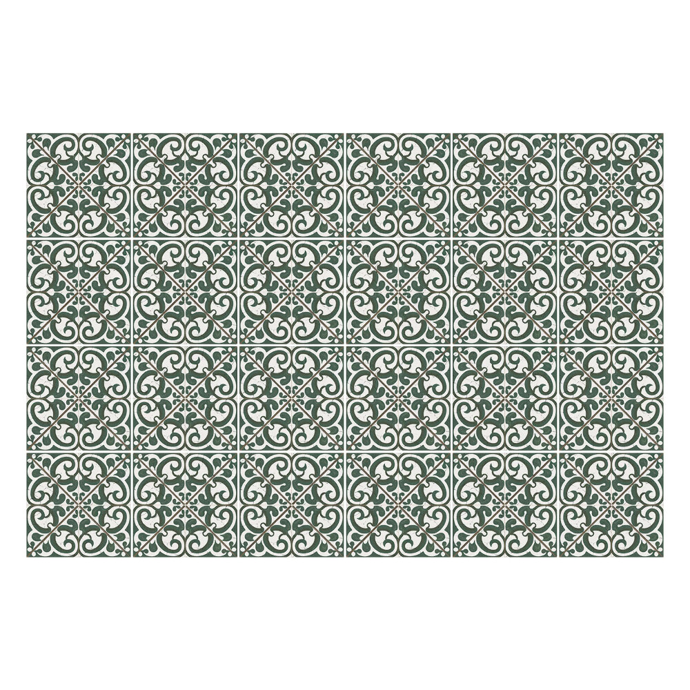 Autocolante pentru gresie Ornamente răsucite într-o plasă