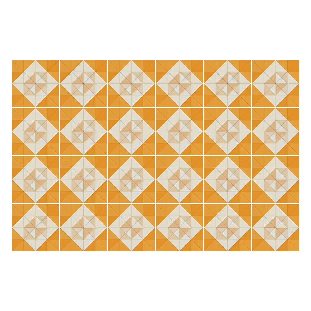 Autocolante gresie Aranjamente cu romburi de diamant