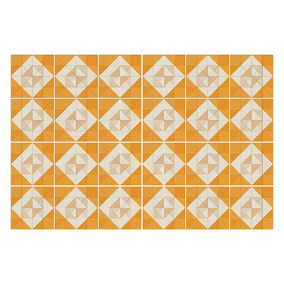 Autocolante gresie Aranjamente cu romburi de diamant