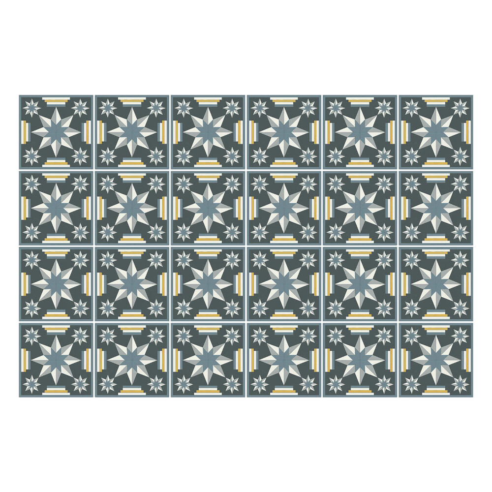 Autocolante gresie Stele și linii geometrice