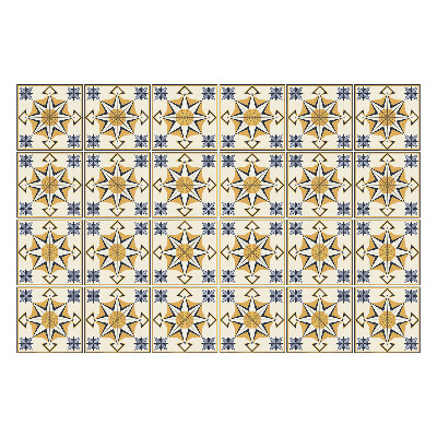 Autocolante gresie si faianta Stele însorite într-un model în carouri