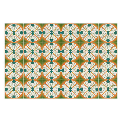 Autocolante gresie si faianta Cercuri cu raze