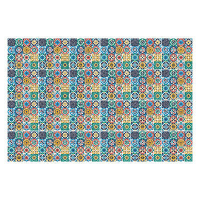 Autocolante gresie Pătrate geometrice colorate