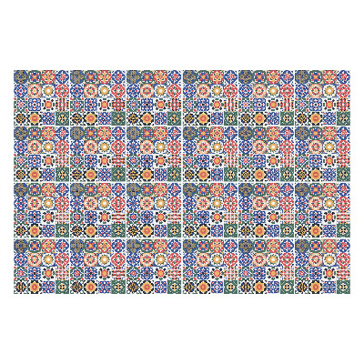 Autocolante pentru gresie Mozaicuri florale în aranjament