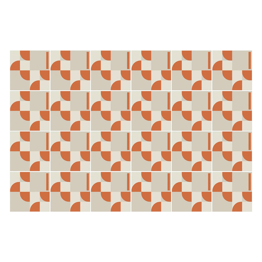 Autocolante pentru gresie Geometrie cu arce și linii