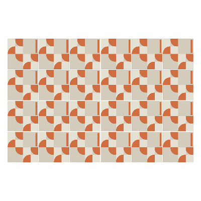 Autocolante pentru gresie Geometrie cu arce și linii