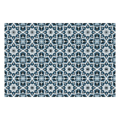 Autocolante pentru gresie Motiv floral într-o plasă