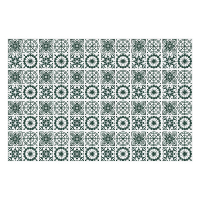 Autocolante gresie Flori și cercuri geometrice