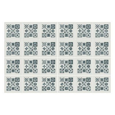 Autocolante pentru gresie Flori și forme geometrice