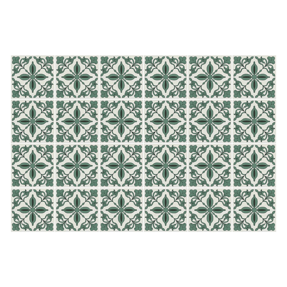 Autocolante gresie si faianta Ornamente florale într-o plasă