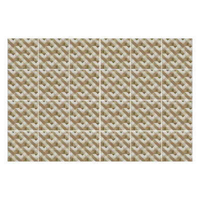 Autocolante pentru gresie Triunghiuri geometrice într-o grilă