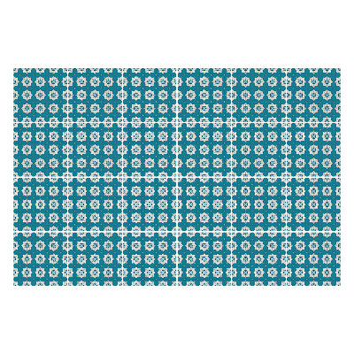 Autocolante gresie si faianta Flori geometrice într-o plasă