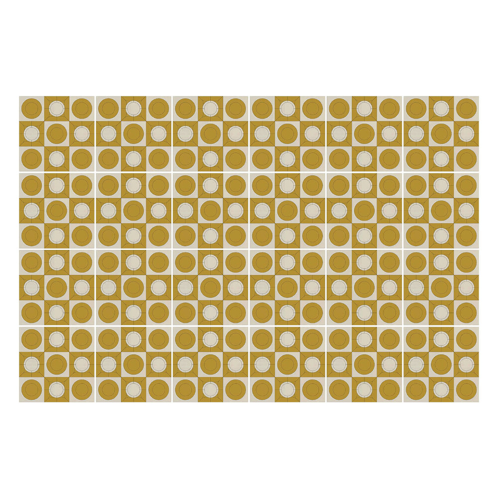 Autocolante pentru gresie Geometria cercurilor într-o grilă