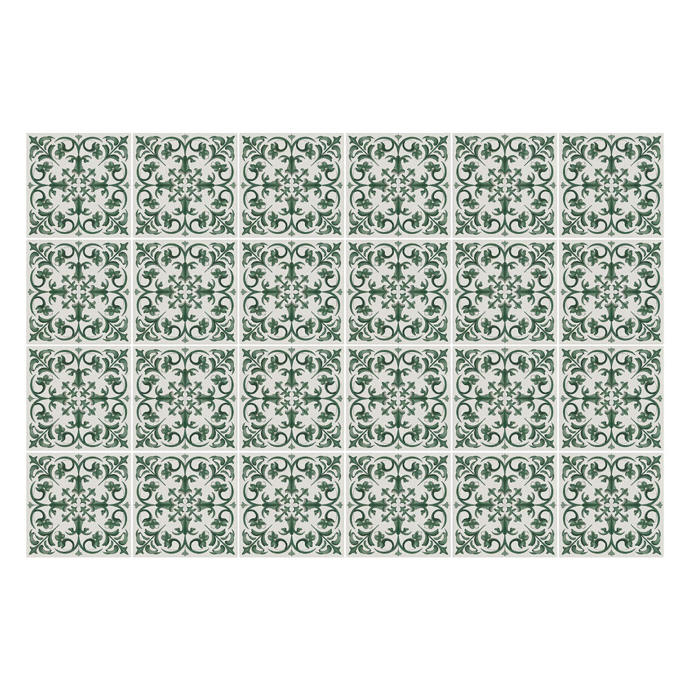 Autocolante pentru gresie Motive vegetale complexe