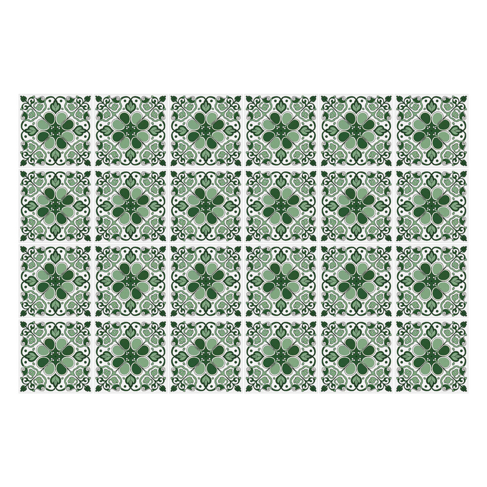 Autocolante gresie si faianta Motiv vegetal cu cercuri