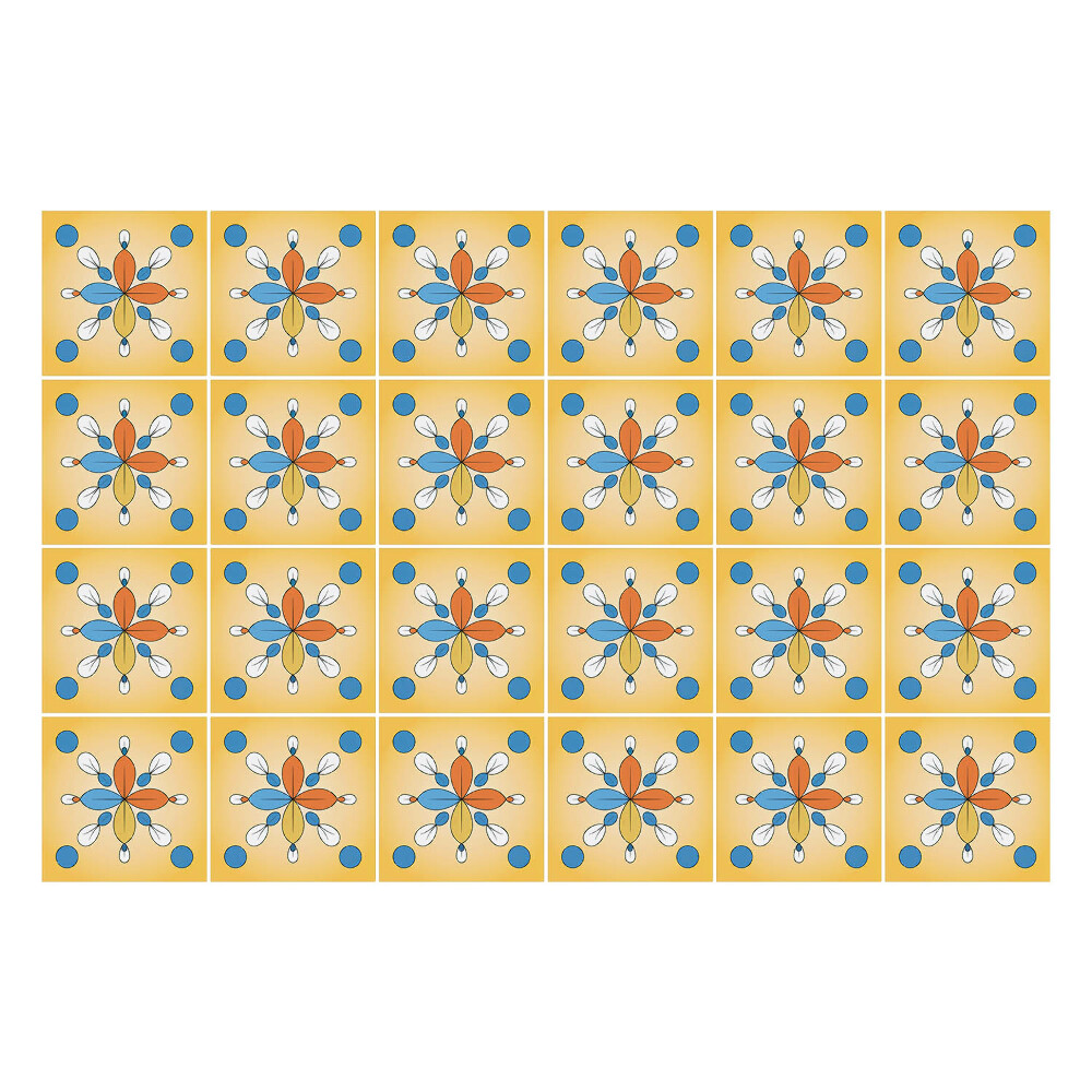 Autocolante gresie Motiv floral cu puncte