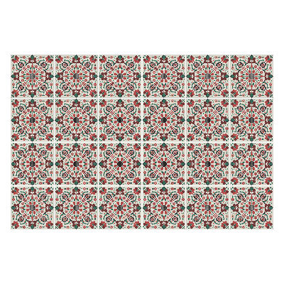 Autocolante pentru gresie Motiv floral cu frunze