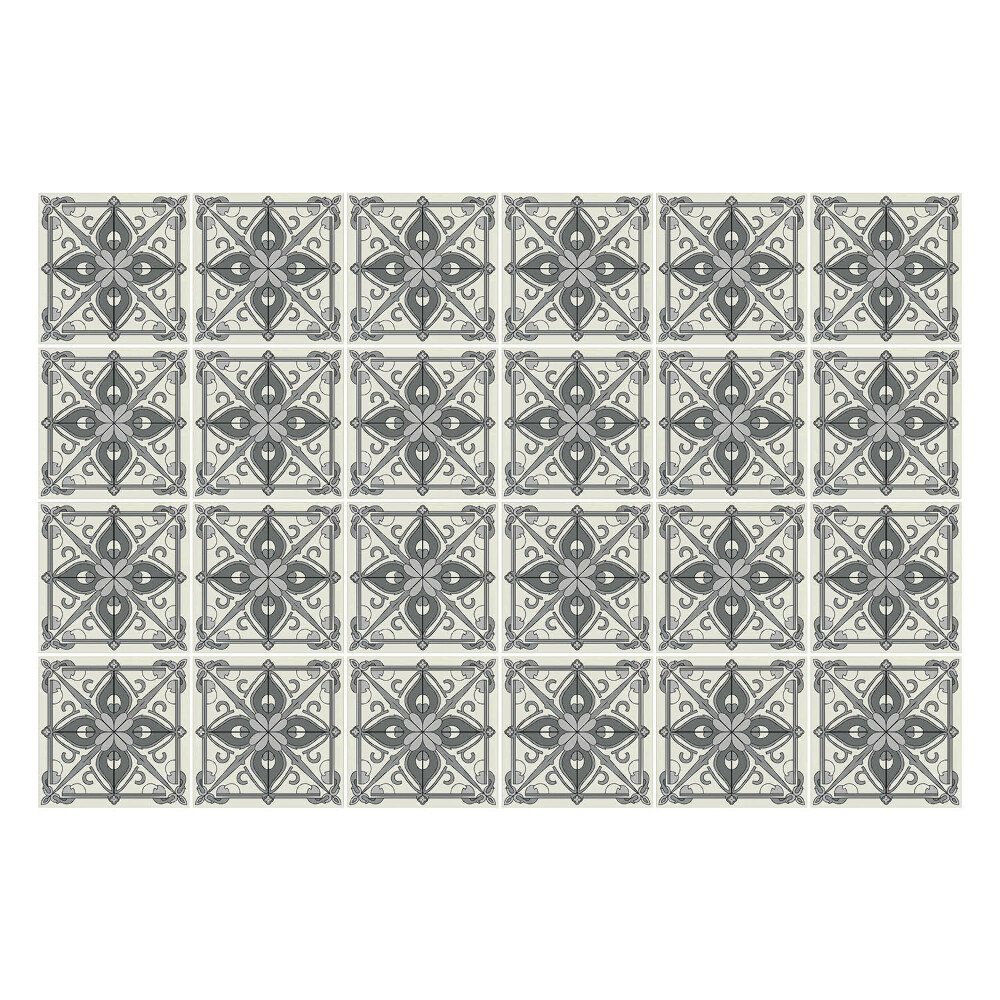 Autocolante gresie Flori împletite într-o plasă