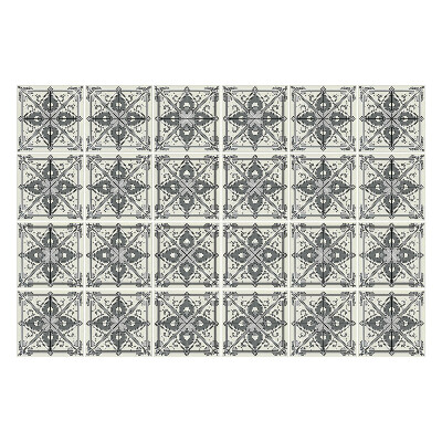 Autocolante gresie Flori împletite într-o plasă