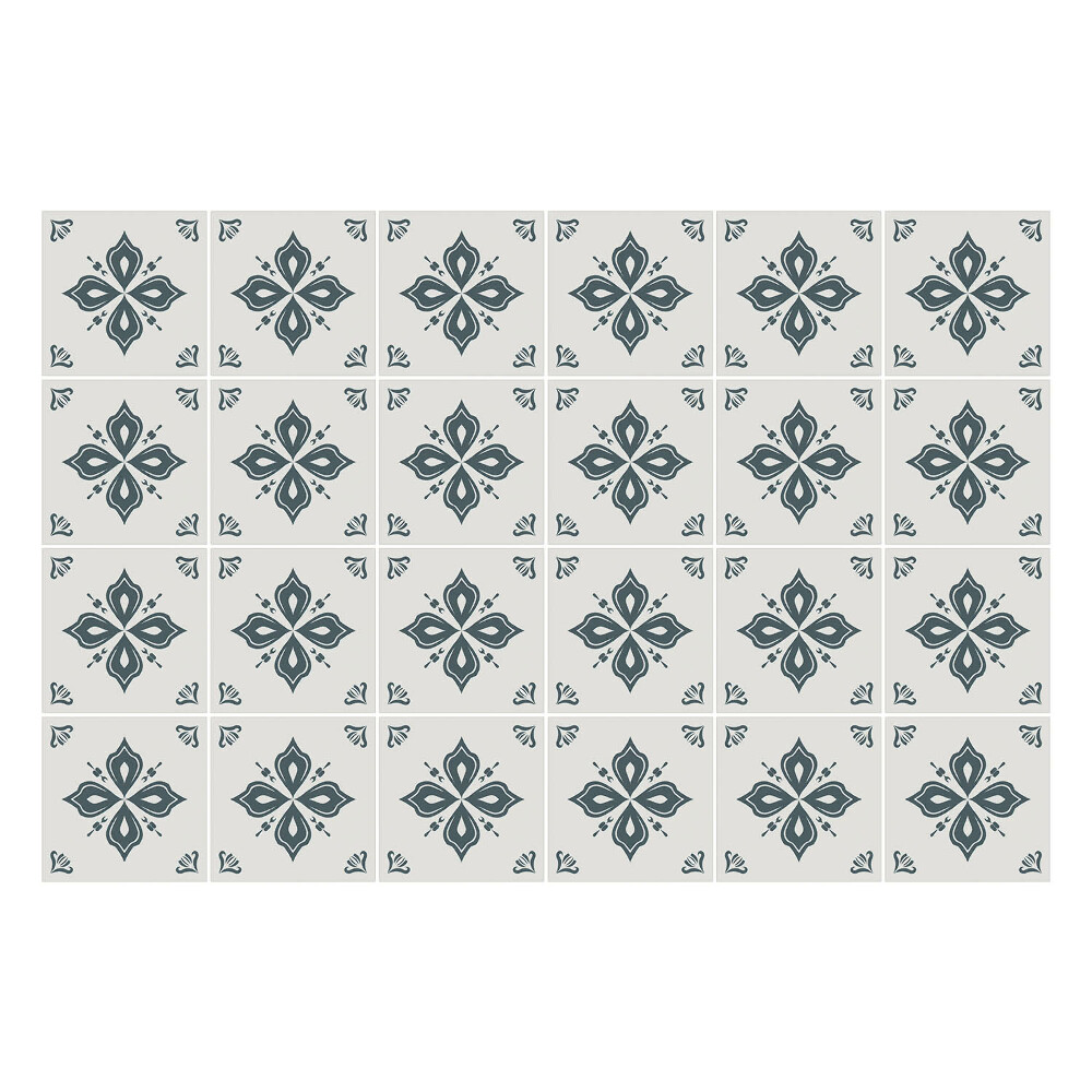 Autocolante pentru gresie Ornamente florale într-o plasă