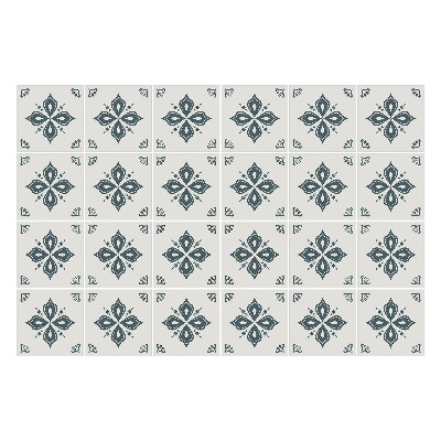 Autocolante pentru gresie Ornamente florale într-o plasă