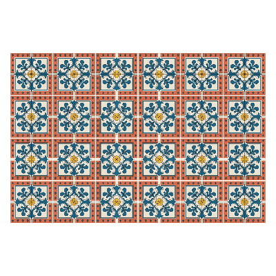 Autocolante gresie Motive florale în pătrate