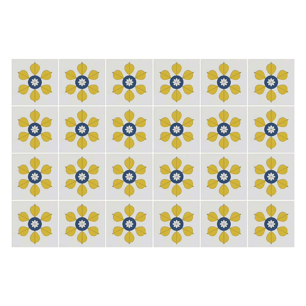 Autocolante pentru gresie Motive florale în aranjament