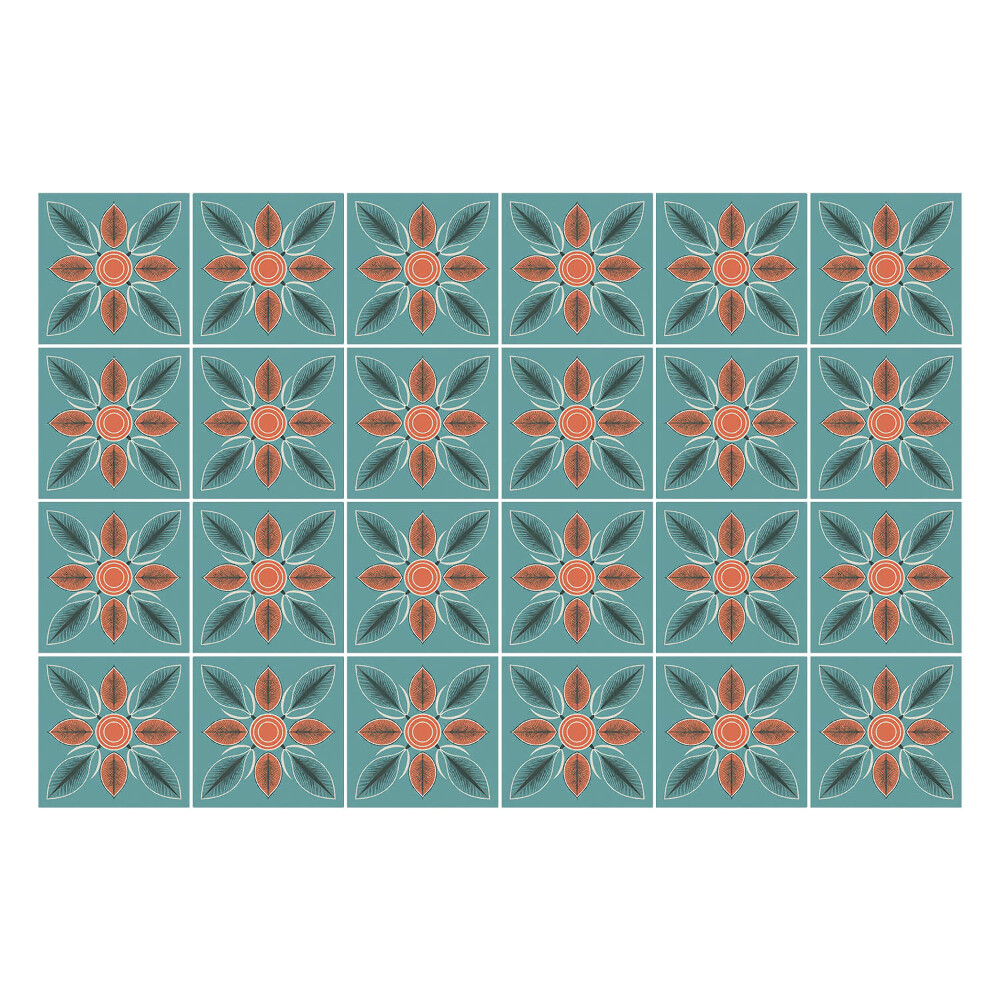 Autocolante pentru gresie Motive florale