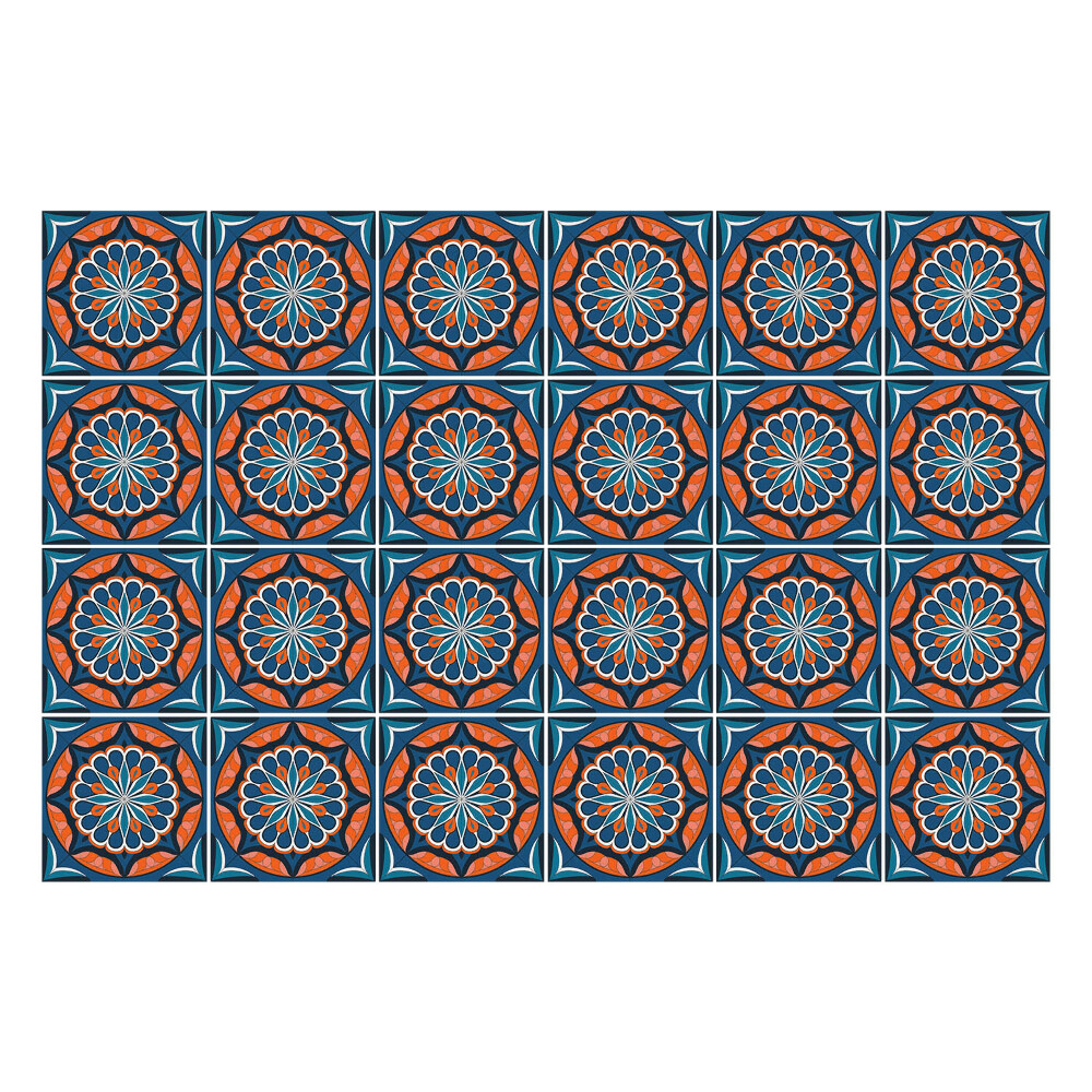 Autocolante gresie si faianta Cercuri florale