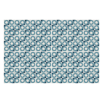 Autocolante pentru gresie Cercuri în carouri