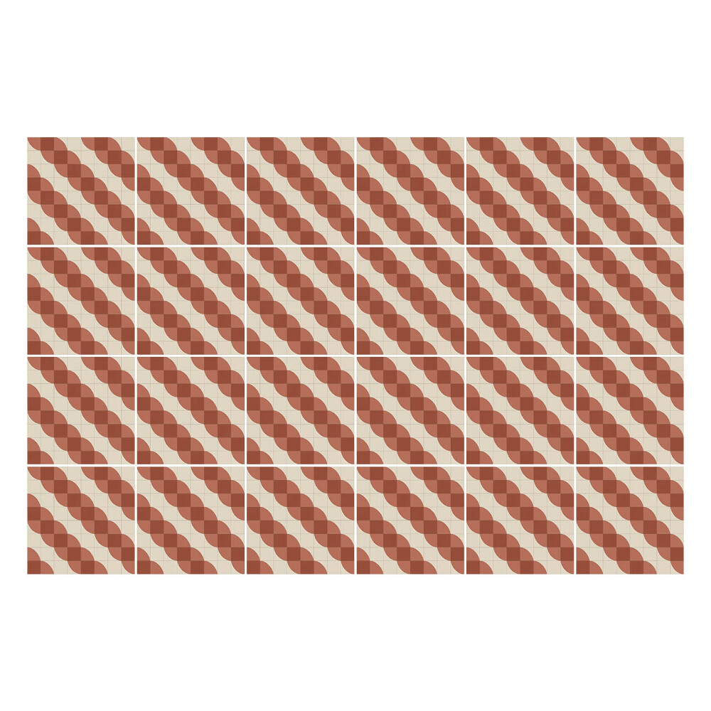 Autocolante gresie Valuri într-un model diagonal