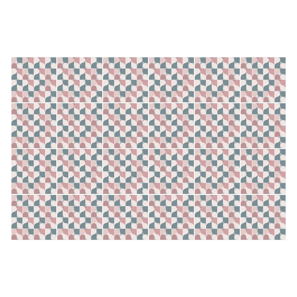 Autocolante pentru gresie Geometrie cu unde