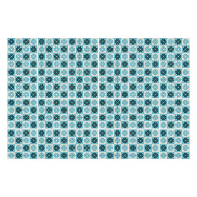 Autocolante pentru gresie Mozaic de flori mici