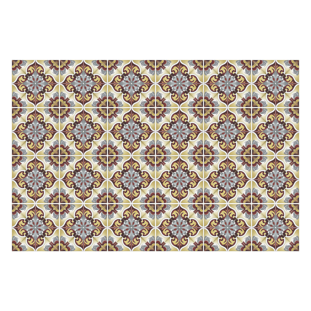 Autocolante gresie si faianta Motiv floral cu ornamente