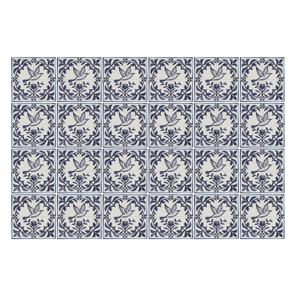 Autocolante gresie si faianta Păsări printre vegetație