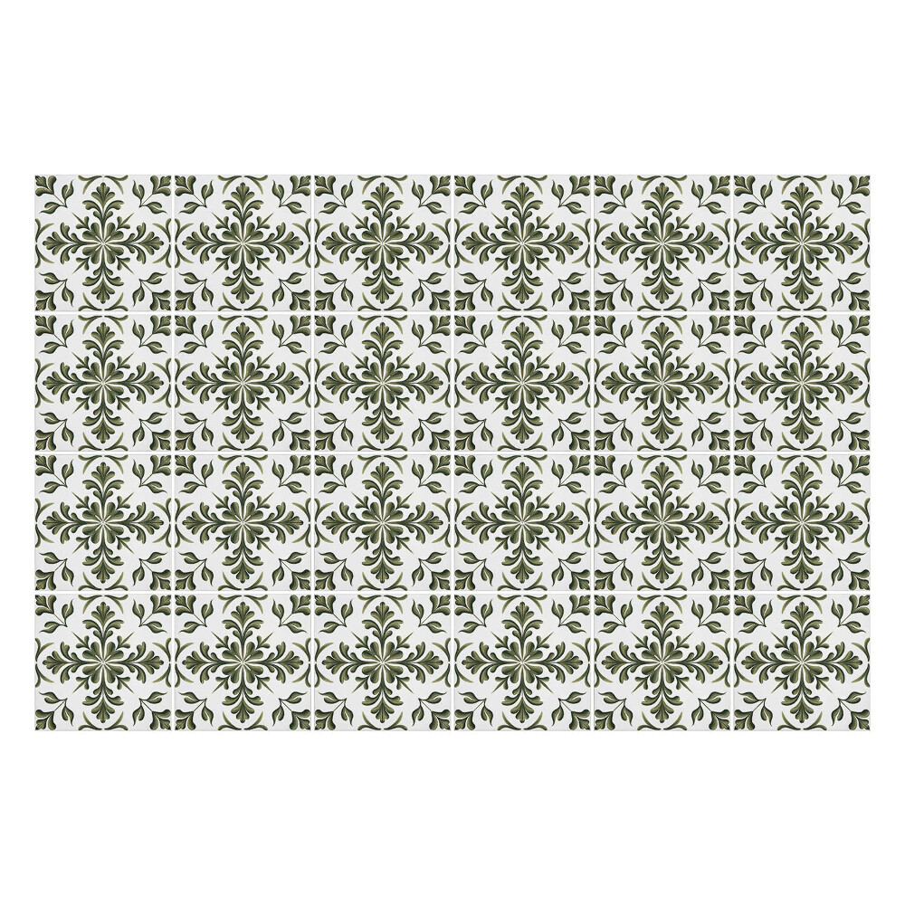 Autocolante pentru gresie Motivul florilor și frunzelor