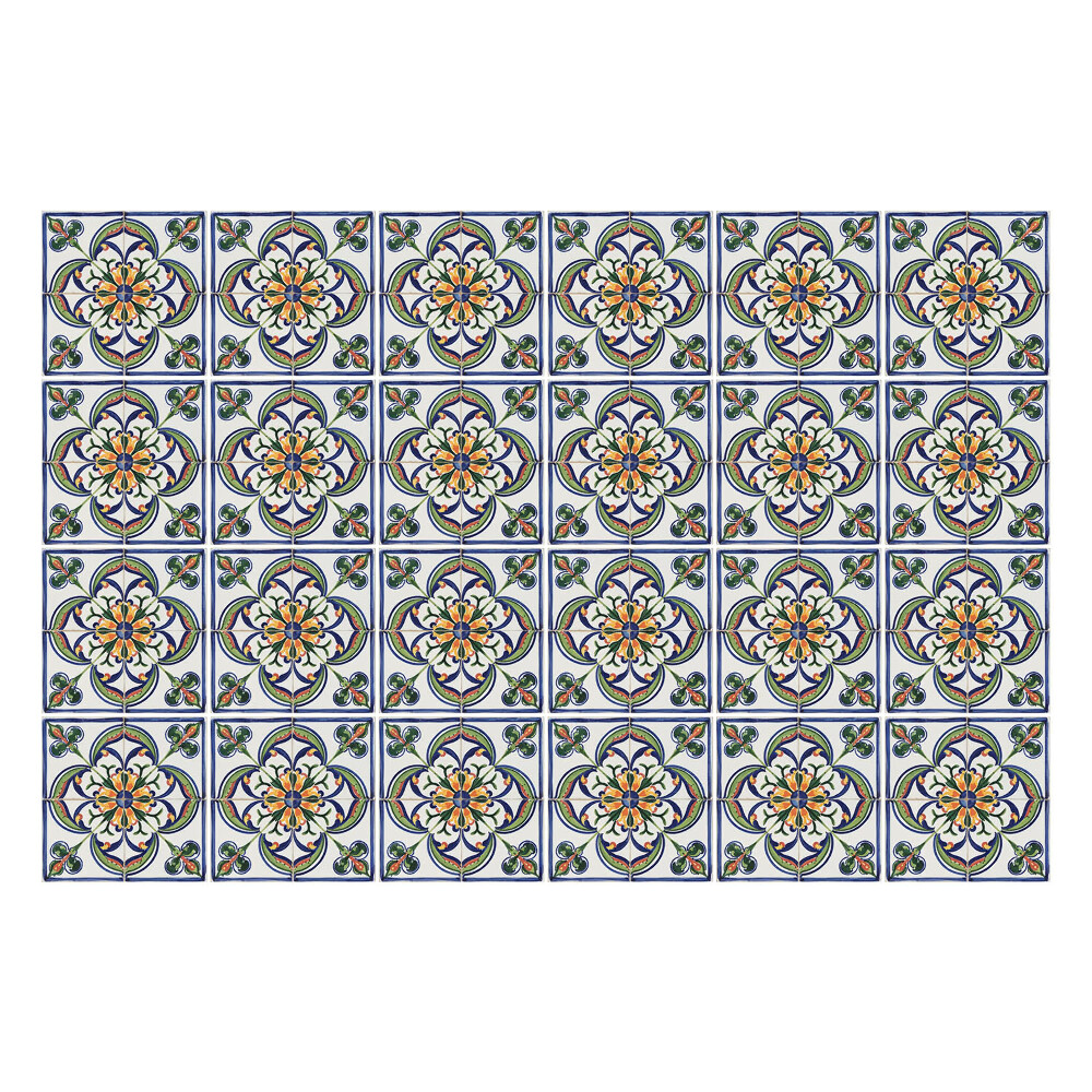 Autocolante gresie si faianta Ornamente florale în aranjament