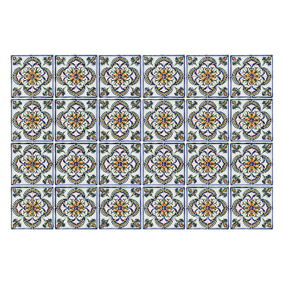 Autocolante gresie si faianta Ornamente florale în aranjament