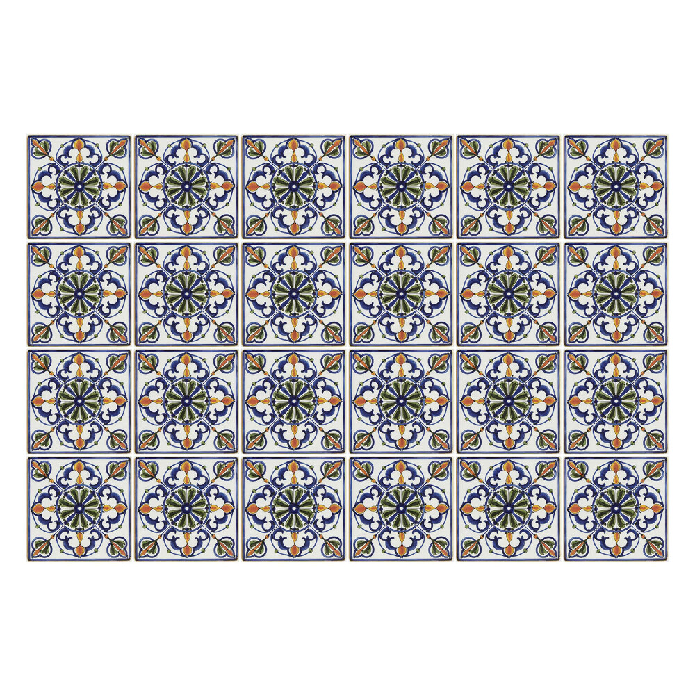 Autocolante gresie Ornamente florale într-o plasă