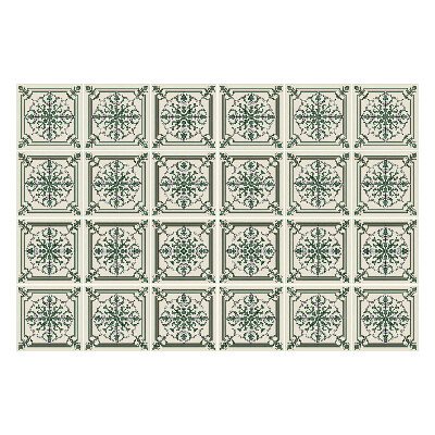 Autocolante pentru gresie Ornamente florale în cadru