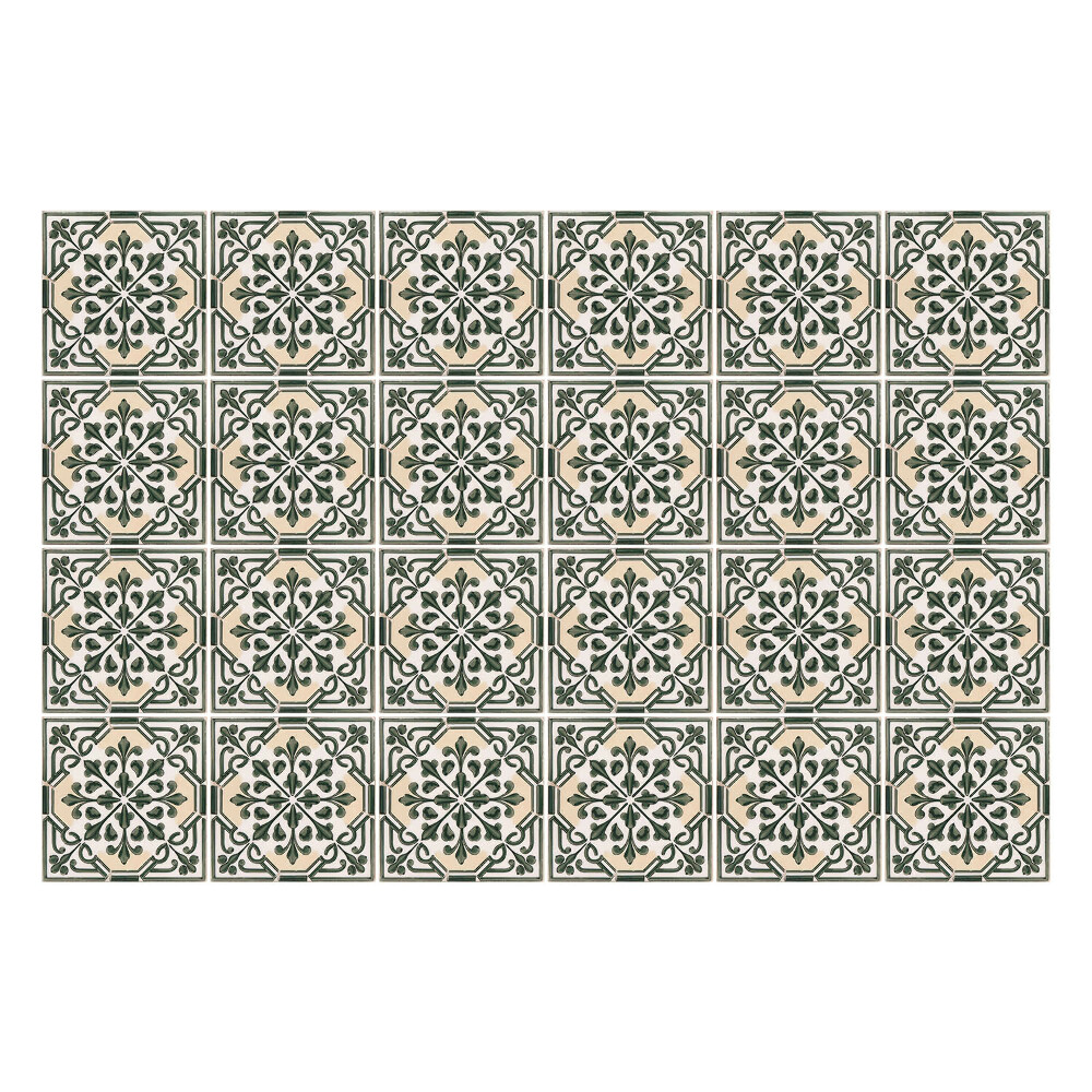 Autocolante pentru gresie Plăci florale