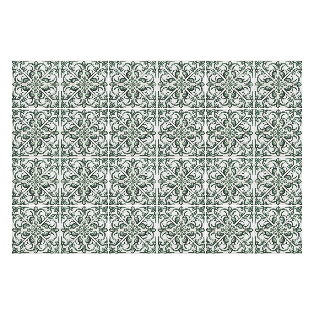 Autocolante gresie si faianta Ornamente florale într-o plasă