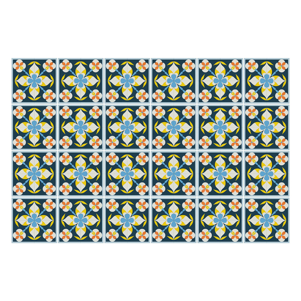 Autocolante gresie Model retro de faianță vintage