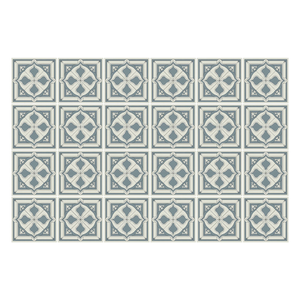 Autocolante pentru gresie Ornamente geometrice în pătrate