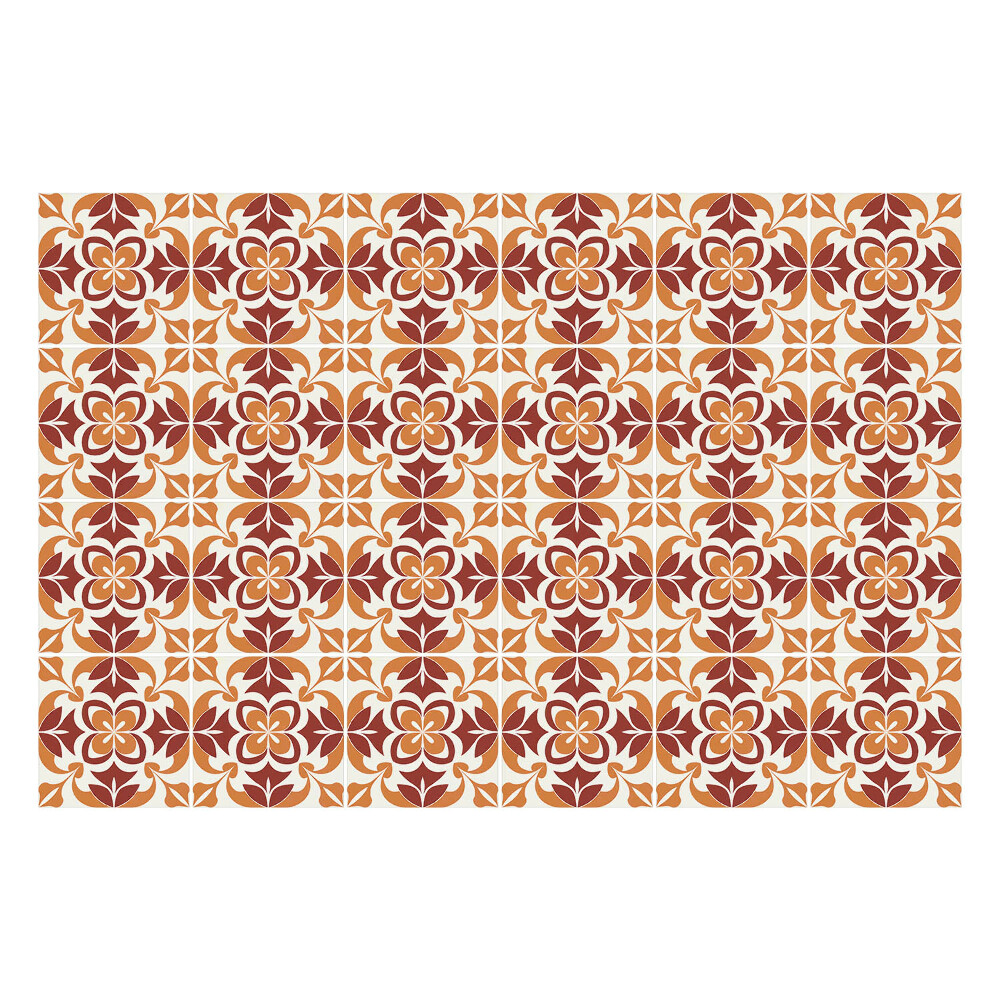 Autocolante pentru gresie Un model inspirat din florărie