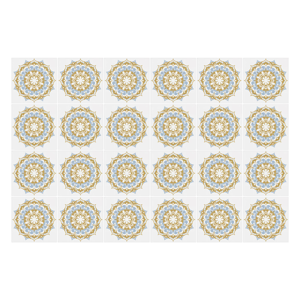 Autocolante gresie Mandala cu flori