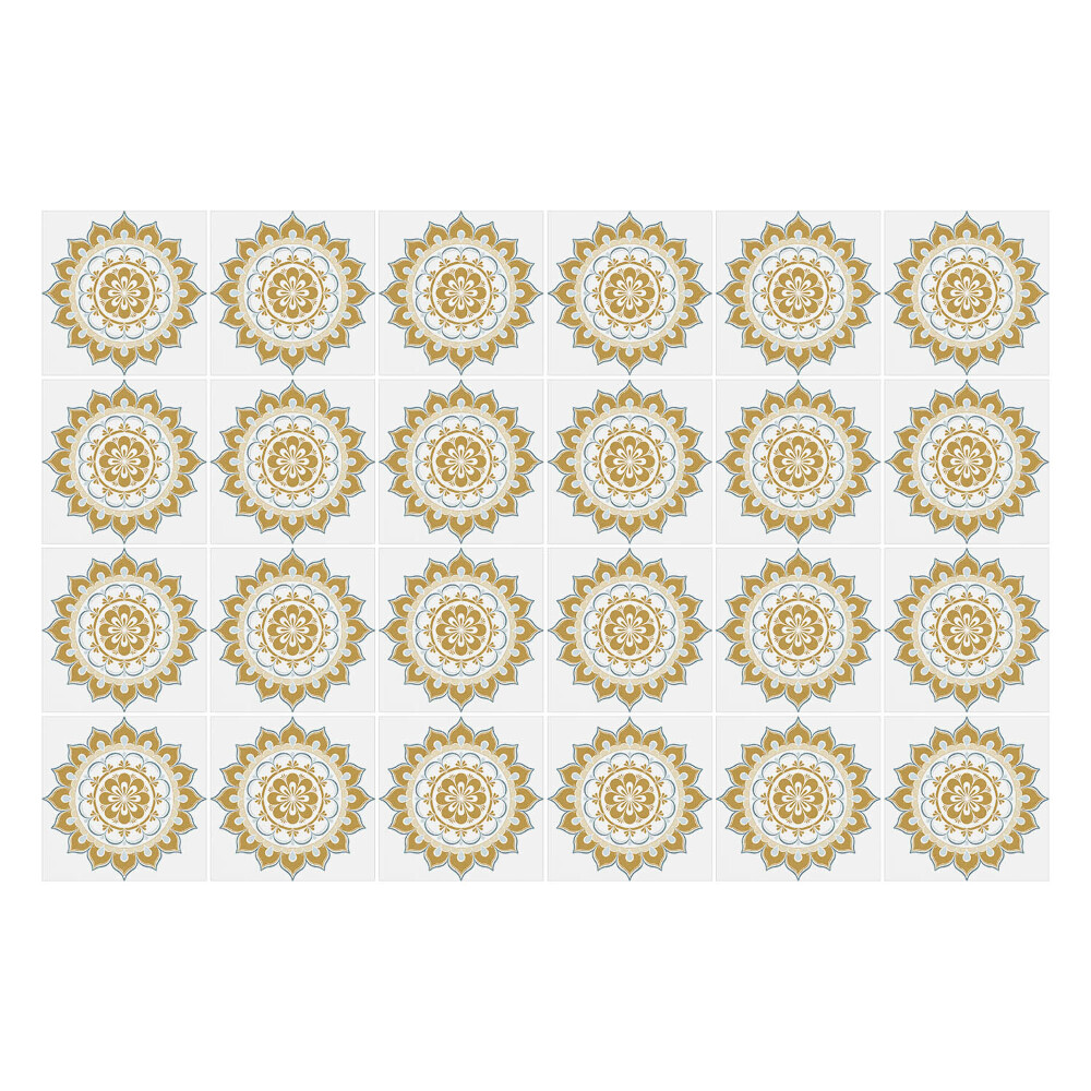 Autocolante pentru gresie Mandale florale