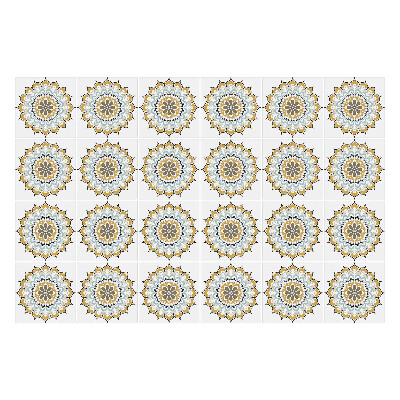 Autocolante gresie si faianta Mandale florale într-un aranjament