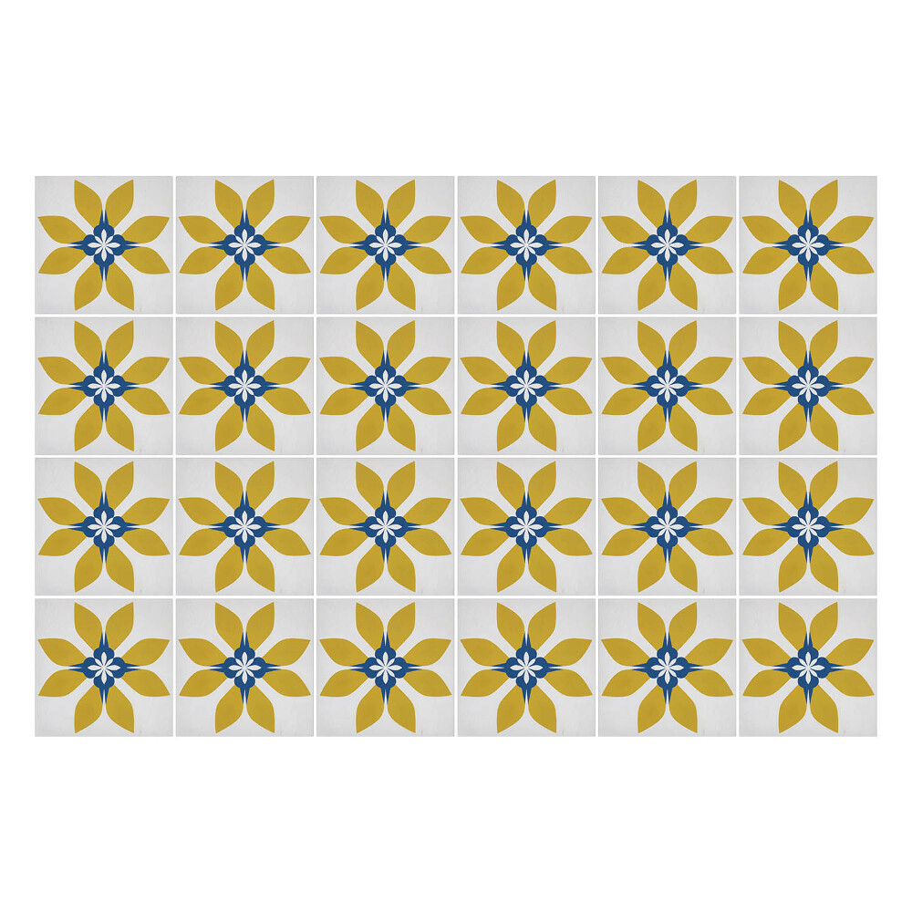 Autocolante pentru gresie Flori minimaliste