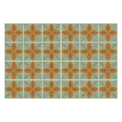 Autocolante gresie si faianta Motive florale într-o plasă